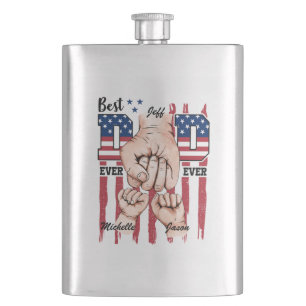 Cantil Melhor Pai do mundo - Fist Bump USA Flag - 2 Kids