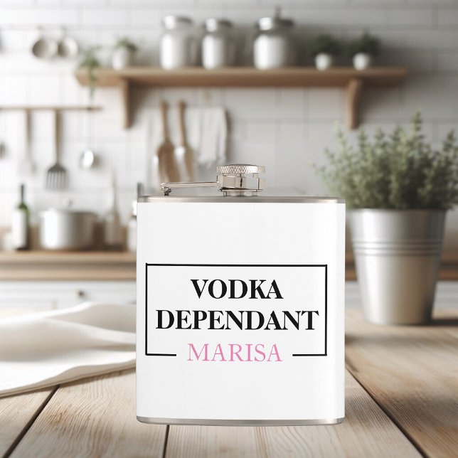 Cantil Mencionada Moderna Dependente de Vodka Rosa Engraç (Criador carregado)