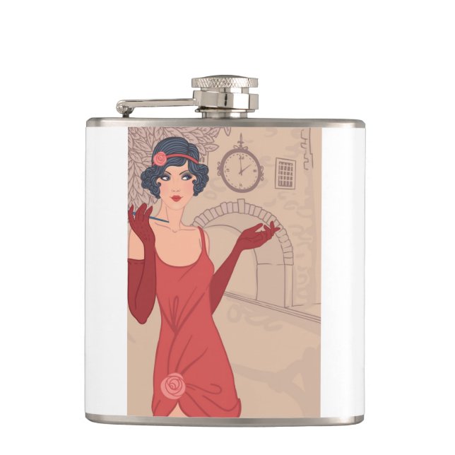Cantil Menina ilustrada do Flapper (Frente)