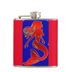 Cantil mermad vermelho pin-up