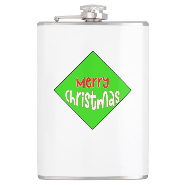 Cantil Merry Christmas Flask – Festive Holiday Gift (Frente)