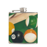 Mesa de Billiards da vida com bolas e giz