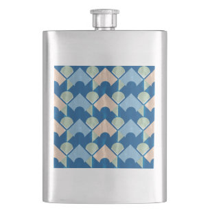 Cantil Metallic blue geometric diamond shapes