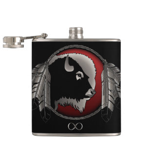 Cantil Metis Flask Custom Spirit Buffalo Metis Art Flask