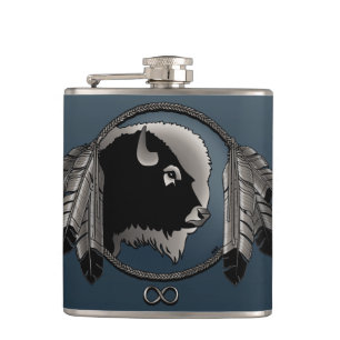 Cantil Metis Flask Custom Spirit Buffalo Metis Art Flask