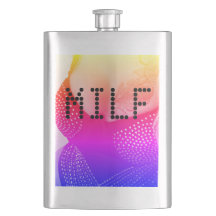 Milf Flask Hot Pink & Silver.