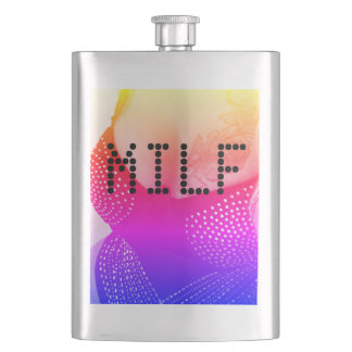 Cantil Milf Flask Hot Pink & Silver.