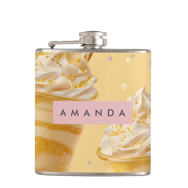 Cantil Milkshake Personalizado com Redemoinho de Caramelo (Frente)