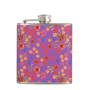Cantil Mini impressão Floral Chic Retro no Flask Hip Mage
