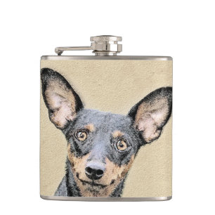 Cantil Miniatura Pinscher Pintando Bela Arte Original de 