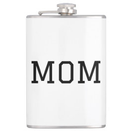 Cantil Minimalist "MOM" Black Typography Plain White