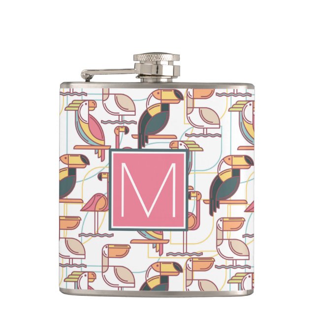 Cantil Modele com pássaros que tropicais | adicionam sua (Frente)