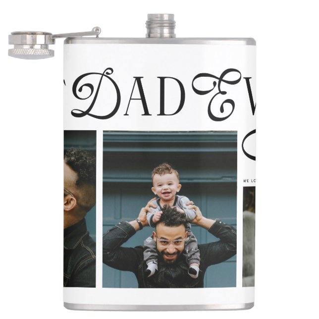 Cantil Modern Best Dad Ever Photo Heart Fathers Day Gifts (Aberto)