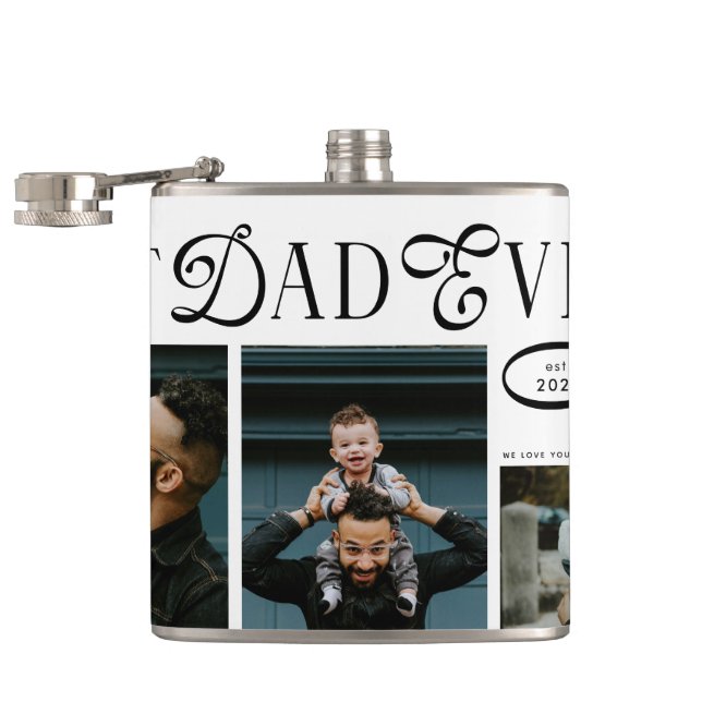 Cantil Modern Best Dad Ever Photo Heart Fathers Day Gifts (Aberto)