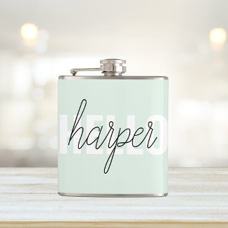 Cantil Modern Pastel Mint Hello E Você Nome