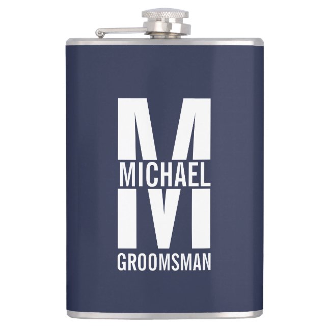Cantil Modern Personalized Groomsmen Monogram and Name (Frente)