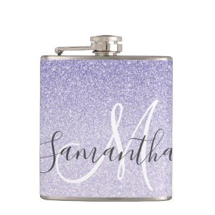Cantil Modern Purple Glitter Sparkles Personalized Name