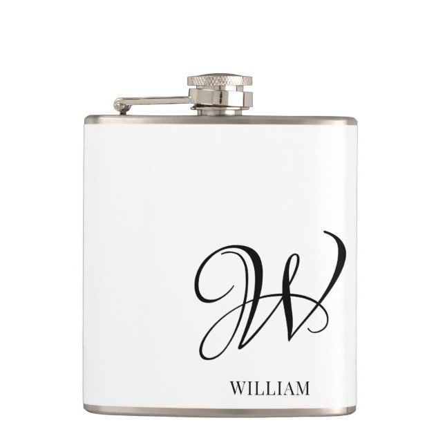 Cantil Monograma Branco Personalizado Inicial (Frente)