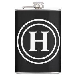 Cantil Monograma branco preto simples, monograma branco p