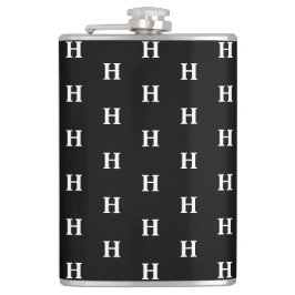 Cantil Monograma branco preto simples, monograma branco p