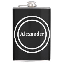 Monograma Branco Simples Elegante Preto Monograma