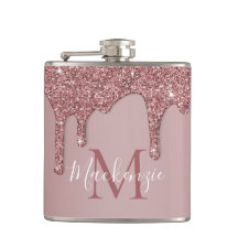 Monograma com brilho Dourado de Rosa de luxo