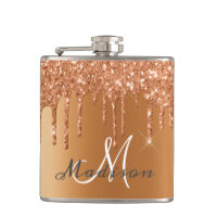 Monograma com Brilho Dourado Rosa com Gotejamento