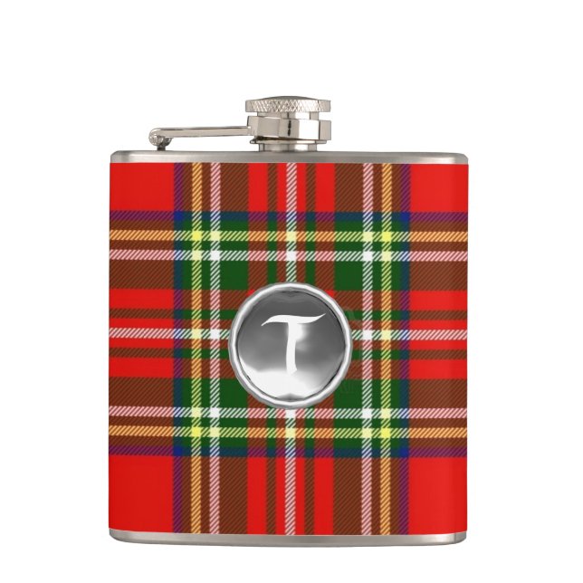 CANTIL MONOGRAMA DA ESPONA BRANCA SCOTTISH TARTAN (Frente)