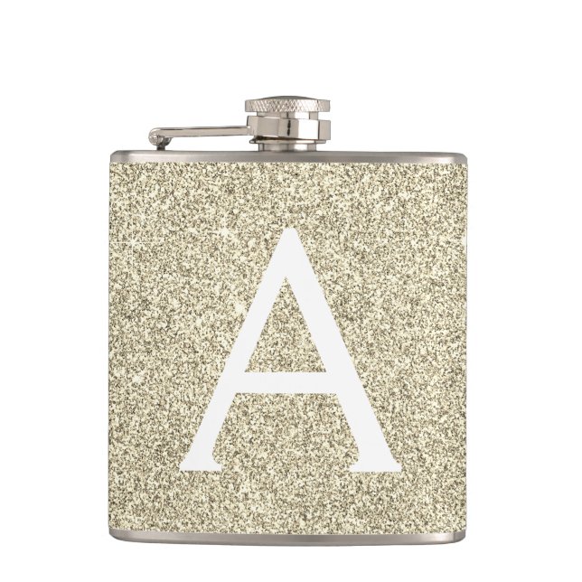 Cantil Monograma de brilho Dourado e de brilho inicial (Frente)