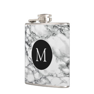 Cantil Monograma de mármore branco pedra na sua letra