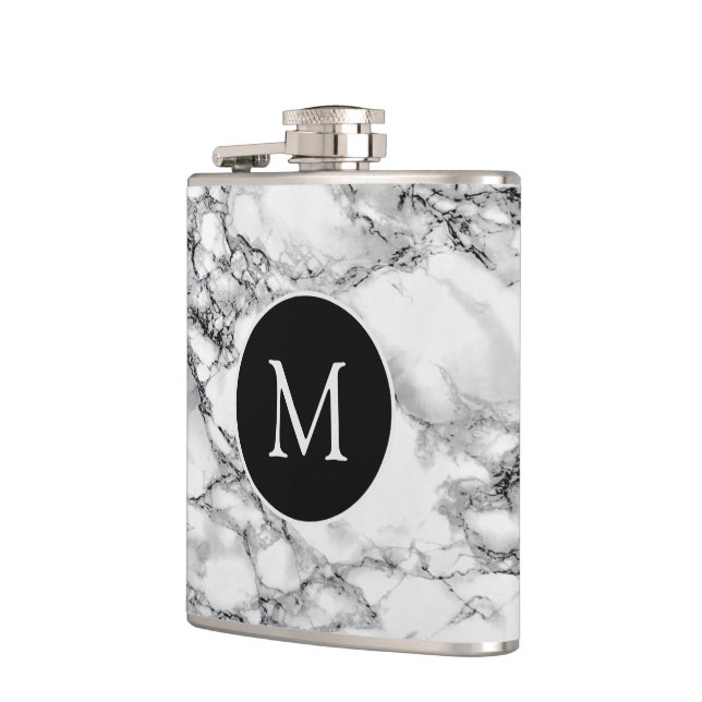 Cantil Monograma de mármore branco pedra na sua letra (Esquerda)