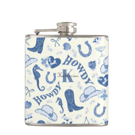 Cantil Monograma de Nome de Cowgirl Costeira Fofa e Femin