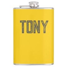 Monograma de Nome Personalizado Amarelo-Laranja Só