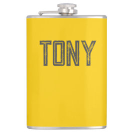 Cantil Monograma de Nome Personalizado Amarelo-Laranja Só