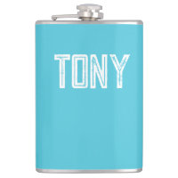 Monograma de Nome Personalizado Azul do Céu Sólido