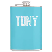 Monograma de Nome Personalizado Azul do Céu Sólido