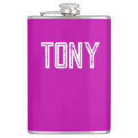 Monograma de nome personalizado magenta sólido