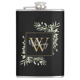 Cantil Monograma de Ouro Preto Floral Verdejante 