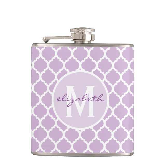 Cantil Monograma de Quatrefoil Roxo (Frente)