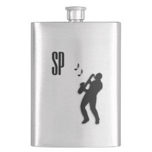 Cantil Monograma do jogador saxofone
