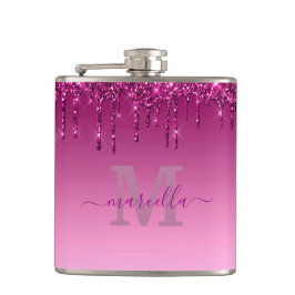 Cantil Monograma do Nome do Design do Coletor Glitter Ros