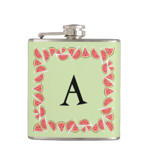 Cantil Monograma do Quadrado Verde da Melancia