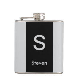 Cantil Monograma Dois Tom Preto Moderno e Cinzas