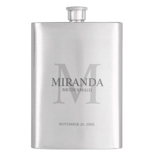 Cantil Monograma e nome da Bridesmaid Personalizada