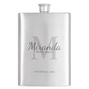 Cantil Monograma e nome da Bridesmaid Personalizada