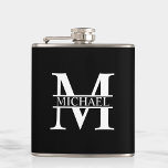 Cantil Monograma e Nome Personalizados<br><div class="desc">Monograma personalizado e presentes de nome que apresentam monograma personalizado no estilo de letra serif clássico com caixa de nome no meio do monograma. Perfeito como presentes de dia de os pais para pai, presentes para avô, marido, noivo, melhor homem, padrinhos de casamento e muito mais.</div>