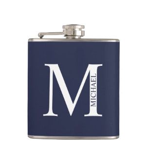 Cantil Monograma e Nome Personalizados Azul-marinho