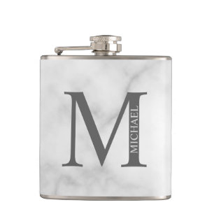Cantil Monograma e Nome Personalizados do Marble Branco
