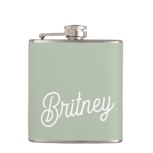 Cantil Monograma e Nome Personalizados Verde do Modern Sa