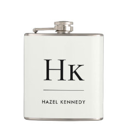 Cantil Monograma Elegante Marfim Personalizado Despedida